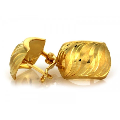 Złote kolczyki z cyrkoniami