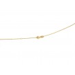 Naszyjnik złoty celebrytka z kółkiem obręczą przeplataną łańcuszkiem