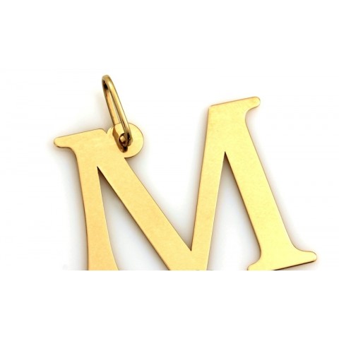 Zawieszka złota z literką M