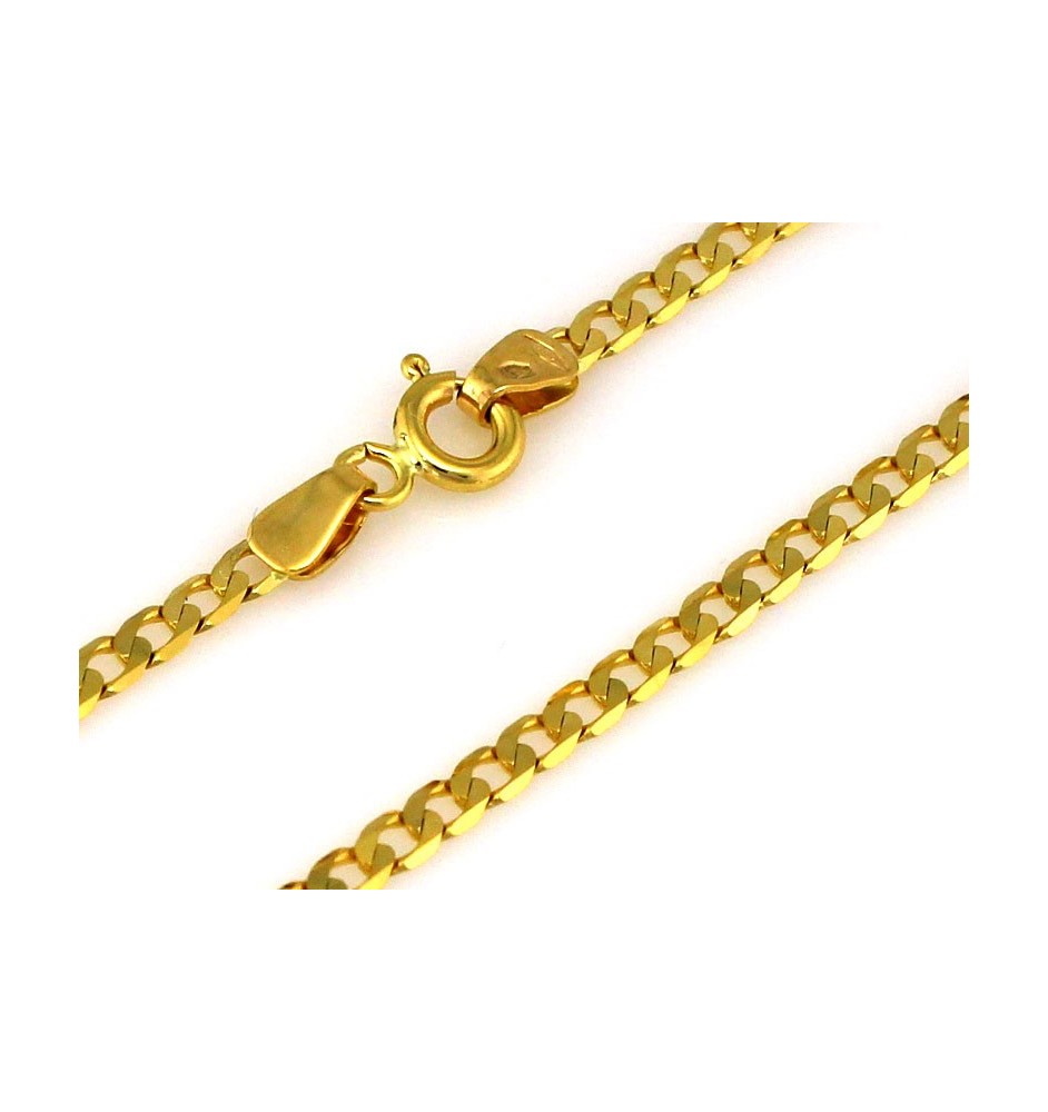 Łańcuszek złoty pancerka 1.5mm